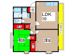 ロイヤルヒルBの物件間取画像